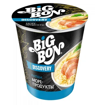 Лапша Биг Бон Discovery с морепродуктами 70г (24) стакан