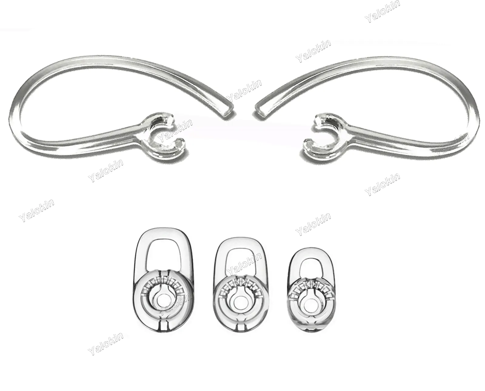 2 Earloops and 3 S/M/L Earbuds Set for plantronics discovery 925 975 975SE-0