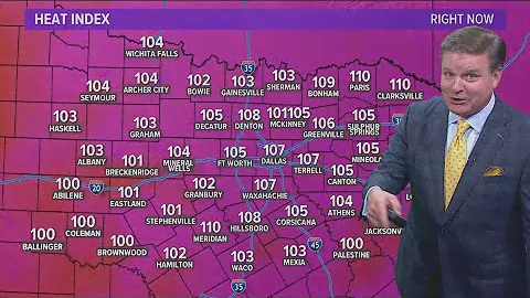 Oops: It was "101,105 heat index" in McKinney on Thursday