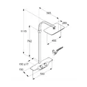 Душевая система KLUDI COCKPIT Discovery DUAL SHOWER SYSTEM с термостатом DN 15, белый/хром, 8020091-00