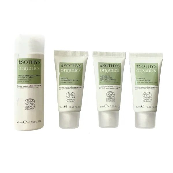 Sothys Organics Sothys Organics Discovery Kit - Набор миниатюр (масло для демакияжа глаз и лица 40 мл; скраб для лица 15 мл; увлажняющая маска 15 мл; увлажняющая восстанавливающая эмульсия 15 мл)-0