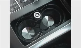 Вставки в подстаканники центральной консоли Land Rover Discovery Sport, нержавейкка