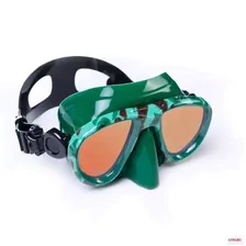 Маска для плавания Aquadiscovery Camo Green зеркальная