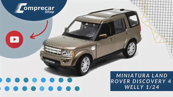 MINIATURA LAND ROVER DISCOVERY 4 MARROM METÁLICO WELLY EM ESCALA 1/24 - COMPRECARSHOP