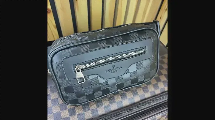 Мужская сумка бананка Louis Vuitton Луи Виттон черная