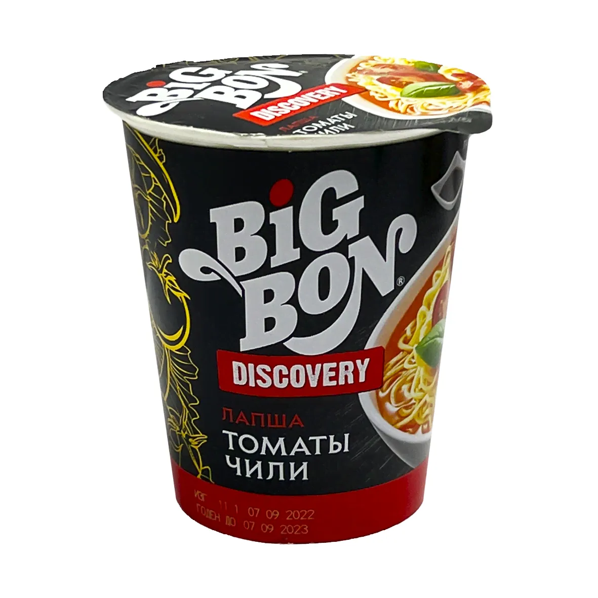 Лапша Big Bon Discovery с томатами и чили быстрого приготовления 70г-0