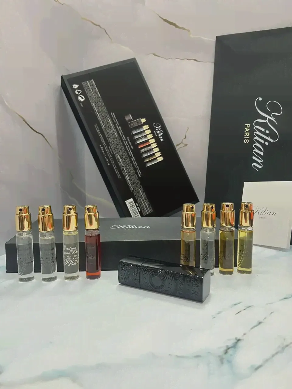 KILIAN THE DISCOVERY SET 8 шт по 7,5 мл + чёрный кофр футляр со щитом Подарочный набор Новинка 2023 (art.: 3920c2bd89a23)-1