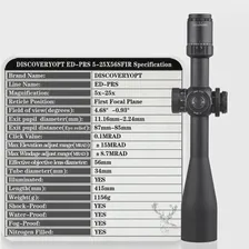 Новинка 2022, Discovery ED-PRS 5-25*56, SFIR preput ZEROSTOP, тактический прицел с подсветкой, пневматическая винтовка Super HD PCP (art.: 3920bf1133d93)