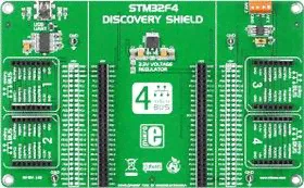 MIKROE-1481, STM32F4 Discovery Shield, Плата расширения для STM32F407G-DISC1