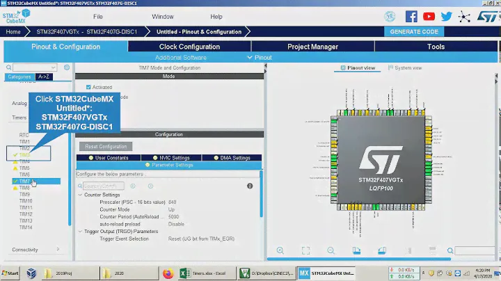 STM32F4 PWM and timer interrupt example using STM32F4 Discovery