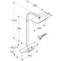 Душевая система KLUDI COCKPIT Discovery DUAL SHOWER SYSTEM с термостатом DN 15, белый/хром, 8020091-00