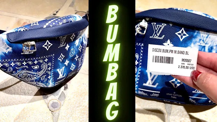 LOUIS VUITTON DISCOVERY BUMBAG BLUE MONOGRAM BANDANA PRINT w/ BLEACH EFFECT