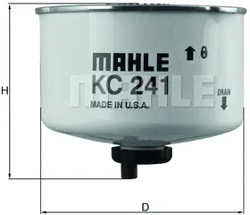 KC241D, Фильтр топливный LAND ROVER: DISCOVERY III/IV (LA_) 2.7TD/3.0SDV6/3.0TD/4x4 04-, RANGE ROVER III (LM_) 3.6D 4x4 06-12, RANGE ROVER S