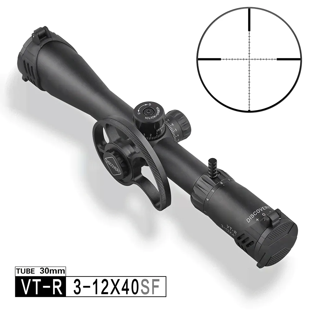 Прицел Discovery VT-R 3-12X40SF (L&d) 30мм кольца на weaver в комплекте-0